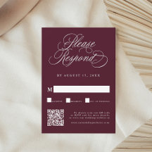 Burgund-Romantische Kalligrafie-Hochzeitserklärung