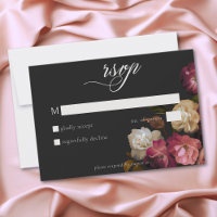 Burgund & Rosa Romantische Rose Schwarze Stimmungs