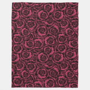 Burgund-Rose Fleecedecke