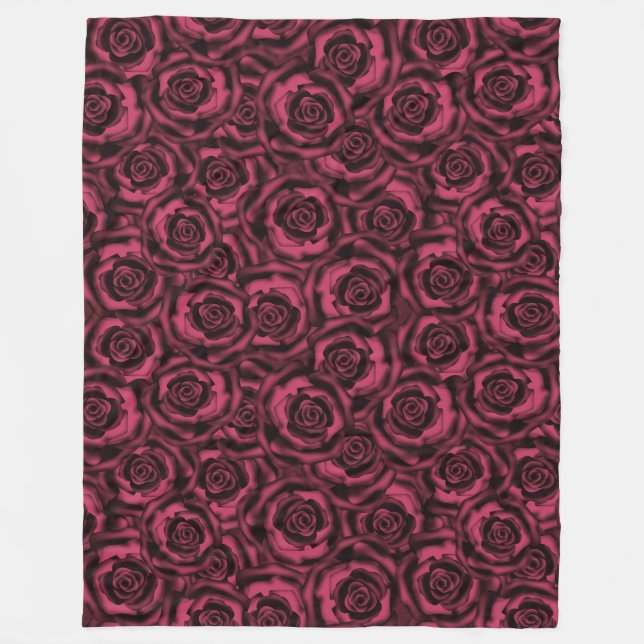 Burgund-Rose Fleecedecke (Vorderseite)