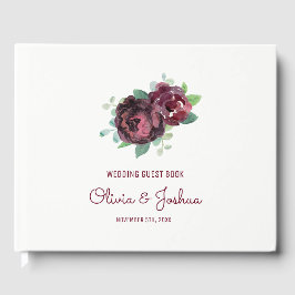 Burgund-Rose Hochzeit Gästebuch