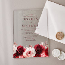 Burgund Rot Elegante: Rote Rose Hochzeit