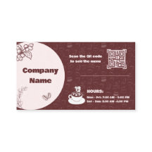 Burgund-Rot-Kaffeehaus-Geschäftskarten-Design