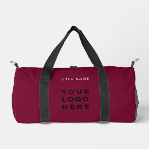 Burgund-Rot-Logo-Name-Instagram-Fitness Duffle Bag