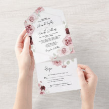 Burgund Rot Rosa Blütenhochzeit mit UAWG
