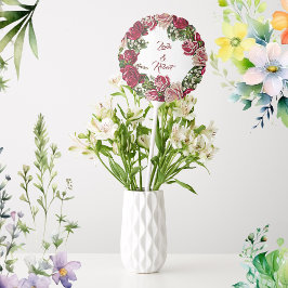 Burgund Rote Rustikale Rose Blumenlandhochzeit Ballon