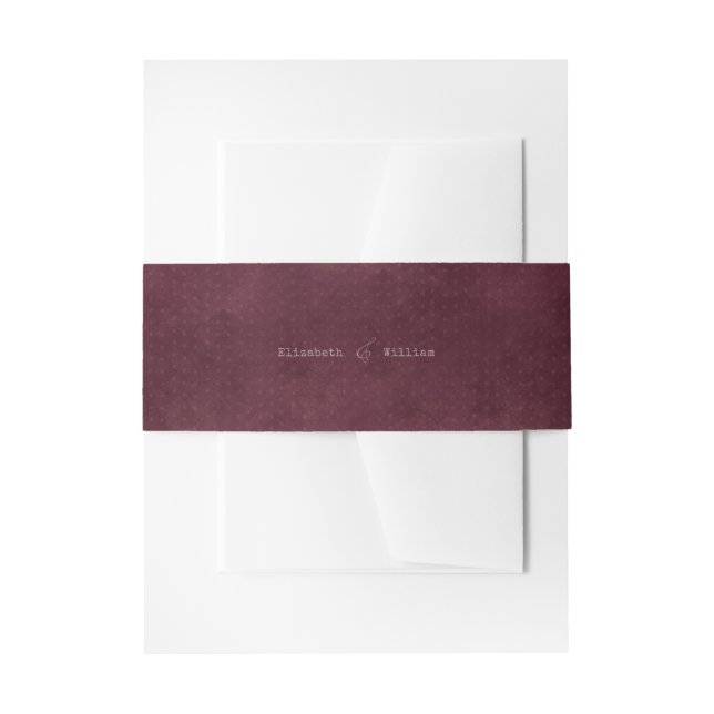 Burgund Roter Wein Wasserfall Herbsthochzeit Einladungsbanderole (Vorderseite Beispiel)