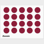 Burgund Runder Aufkleber<br><div class="desc">Burgund ist eine tiefe,  reiche Farbe,  die dunkles Rot mit Untertönen von Lila und manchmal Braun verbindet. Sie wird oft als raffiniert,  luxuriös und warm beschrieben,  ähnlich der Farbe von Rotwein aus der Region Burgund in Frankreich.</div>
