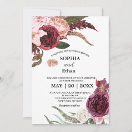 Burgund Sangria Hochzeitseinladungen Einladung