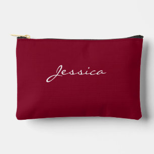 Burgund Schrift Minimal Moderne Reise Kosmetik Zubehörtasche