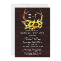 Burgund Sonnenblumen Antlers Country Brautparty