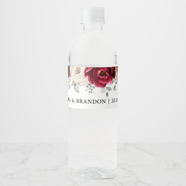Burgund Sparkling Wein Elfenbeinküste Rose Blumens (Vorderseite)