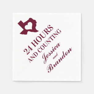 Burgund Texas Probe Dinner 24 Stunden zu gehen Serviette