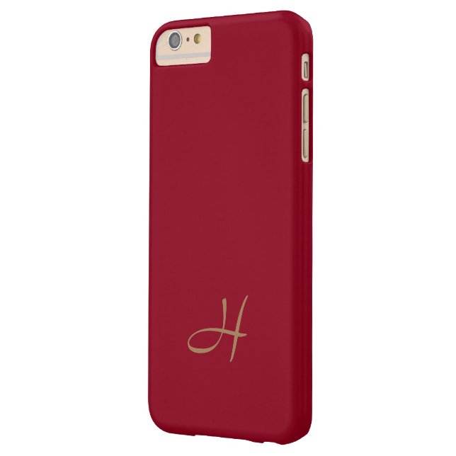 Burgund Tone Monogramm iPhone 6 Plus Abdeckung Case-Mate iPhone Hülle (Rückseite Links)
