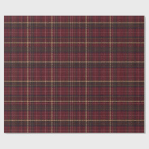 Burgund- und Beige-Karo-Tartan-Geschenkpapier Geschenkpapier
