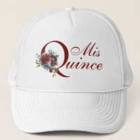Burgund und Blue Floral Mis Quince Geburtstag