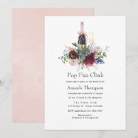 Burgund und Blush Bridal Pop Fizz Clink