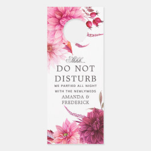 Burgund und Blush Hochzeit im Herbst stören nicht Türanhänger