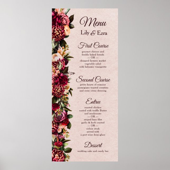 Burgund und Blush Poster (Vorne)