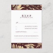 Burgund und Gold Blätter Hochzeit im Herbst UAWG