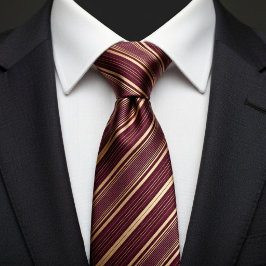 Burgund und Gold gestreift Krawatte