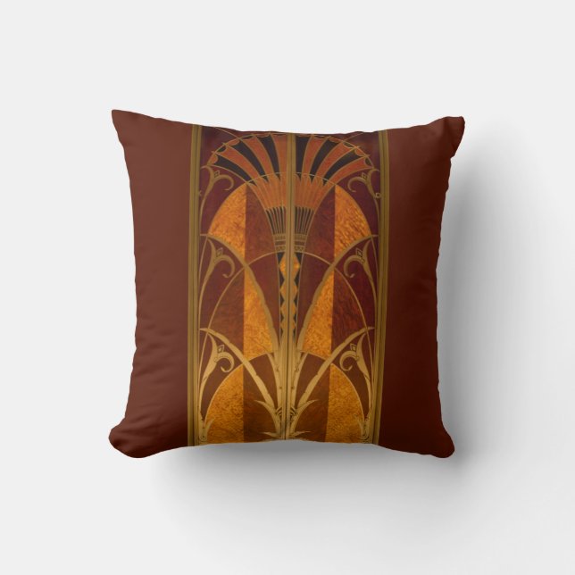 Burgund und Gold Kissen (Vorderseite)