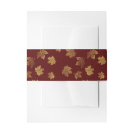 Burgund und Gold Leaf Herbst Einladungsbanderole