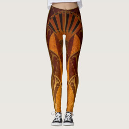 Burgund und Gold Leggings