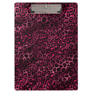 Burgund und Gold Leopardenserie Design 9 Klemmbrett