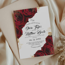 Burgund und Gold ⎮ Rote Rose Blumenzehen