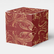 Burgund und Gold Vintage Damaskus