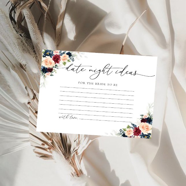 Burgund und Navy Date Night Idecard (Von Creator hochgeladen)