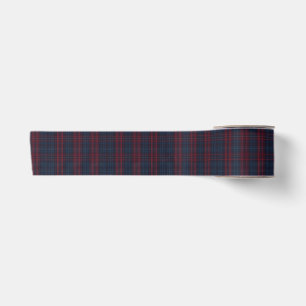Burgund und Navyblau Karo-Band Satinband