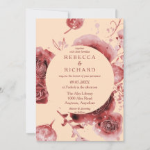 Burgund und Peach wunderbare Hochzeit