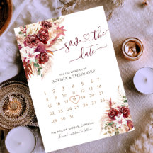 Burgund- und Rosé-Blumenkalender