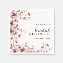 Burgund und Rosen-Aquarell-Blumen-Brautparty