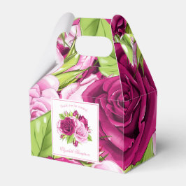 Burgund und Rosen Geschenkschachtel