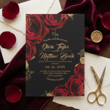 Burgund und schwarze ⎮ Rote Rose Blumenhochzeit