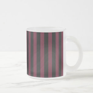Burgund und schwarze Streifen Mattglastasse