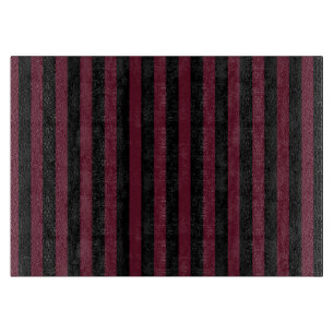 Burgund und schwarze Streifen Schneidebrett