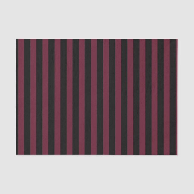 Burgund und schwarze Streifen Seidenpapier (Vorderseite)