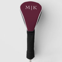 Burgund und Weiß | Modernes Monogramm