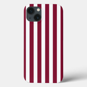 Burgund und weiße Candy-Streifen Case-Mate iPhone Hülle