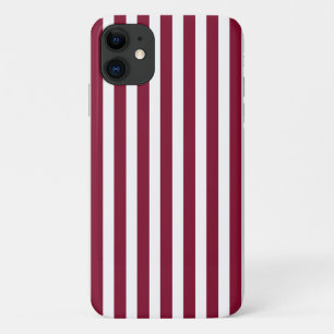 Burgund und weiße Streifen Case-Mate iPhone Hülle