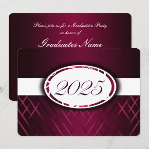 Burgund und Weißes Party 2025 Einladung