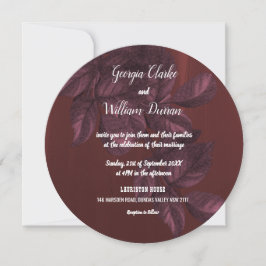 Burgund Verlasse Rustic Vintage Wedding Einladung