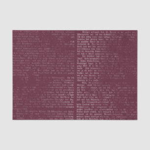 Burgund Vintage Kalligrafie Seidenpapier