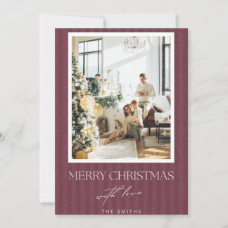 Burgund Weihnachtskarte Feiertagskarte