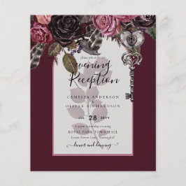 Burgund Wein Blumenzwiebeln Herbst Winter INVITE Flyer