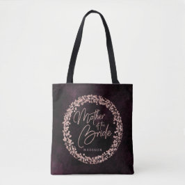 Burgund Wein & Rose Goldene Mutter der Braut Tasche